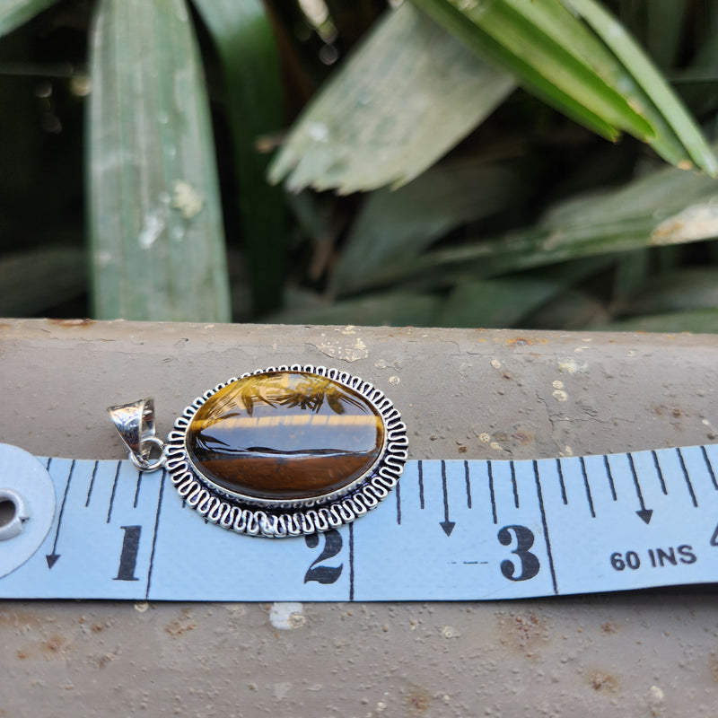 Certified Tiger Eye Pendant without Chain - Design 14