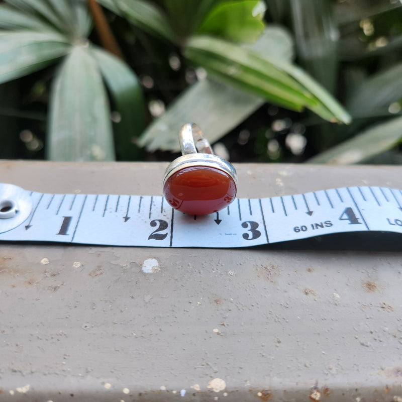 Certified Carnelian Adjustable Rings- Ring 44