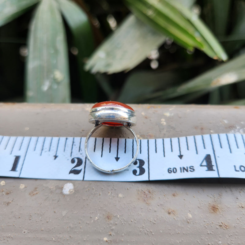 Certified Carnelian Adjustable Rings- Ring 44