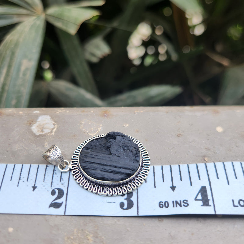 Certified Black Tourmaline Pendant without chain-38