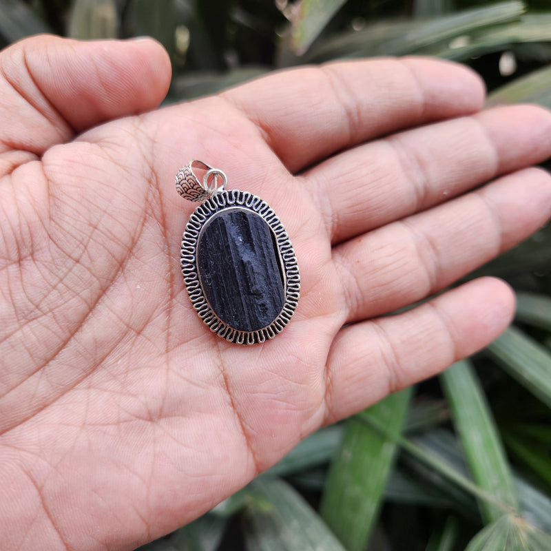 Certified Black Tourmaline Pendant without chain-39