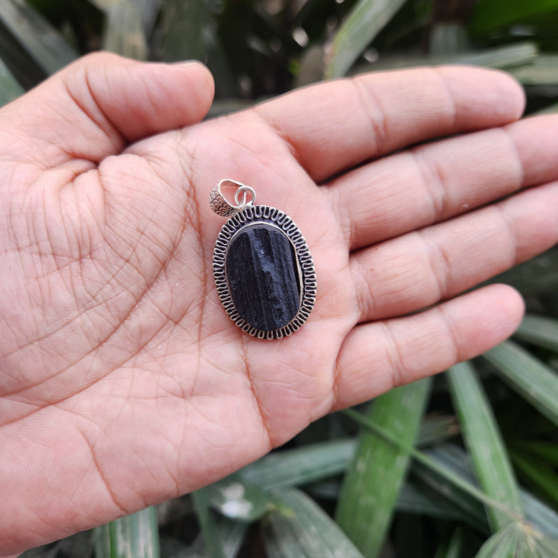 Certified Black Tourmaline Pendant without chain-39