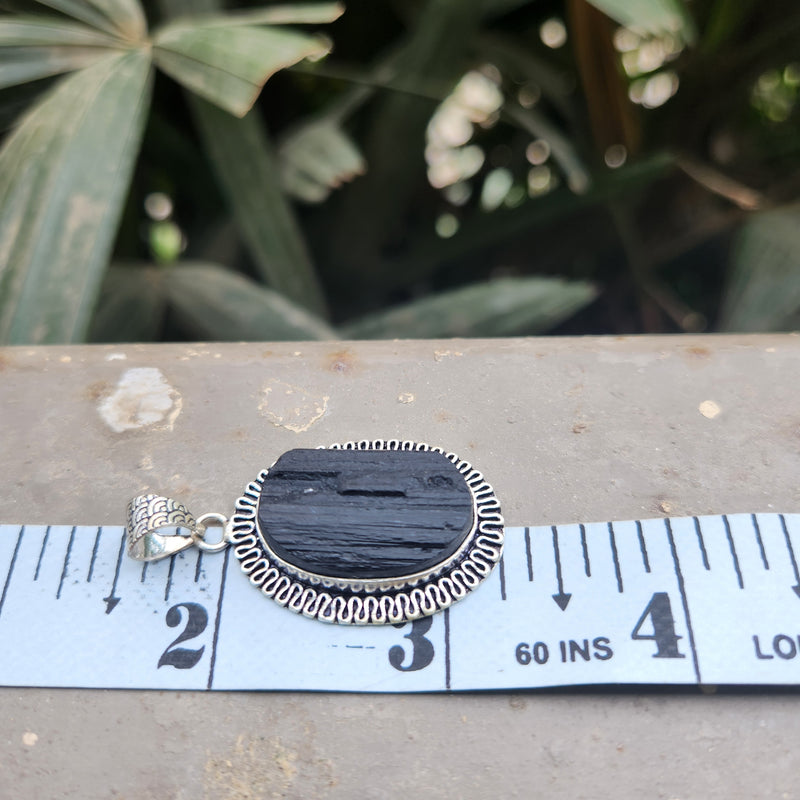 Certified Black Tourmaline Pendant without chain-39