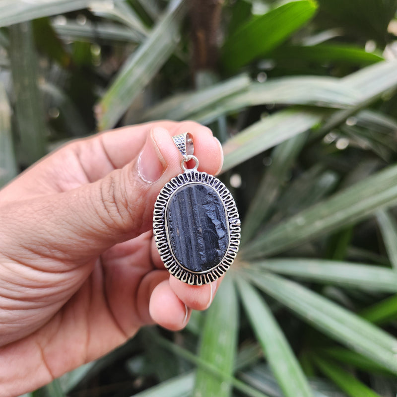 Certified Black Tourmaline Pendant without chain-40