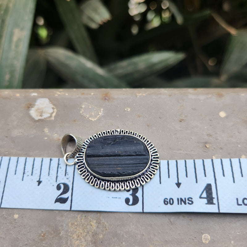 Certified Black Tourmaline Pendant without chain-40