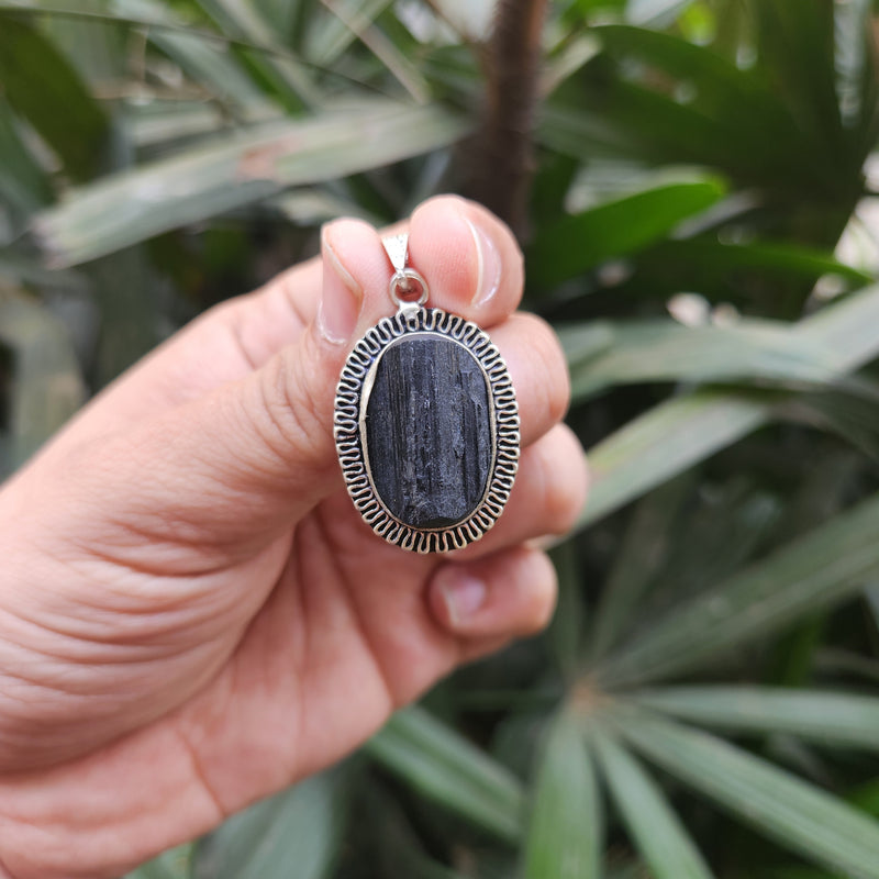Certified Black Tourmaline Pendant without chain-41
