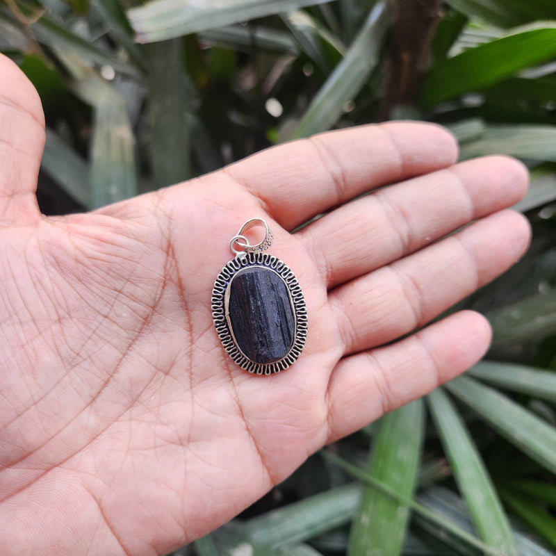 Certified Black Tourmaline Pendant without chain-41