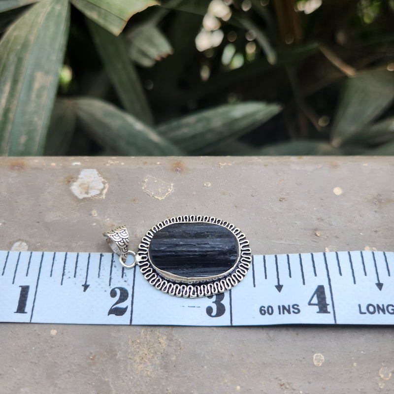 Certified Black Tourmaline Pendant without chain-41