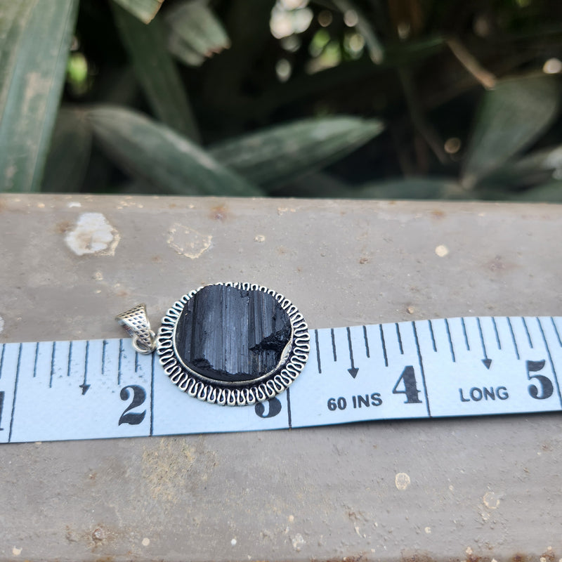 Certified Black Tourmaline Pendant without chain-42