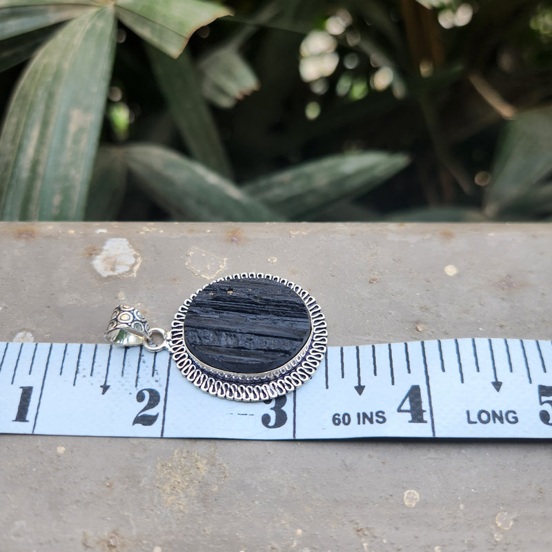 Certified Black Tourmaline Pendant without chain-43
