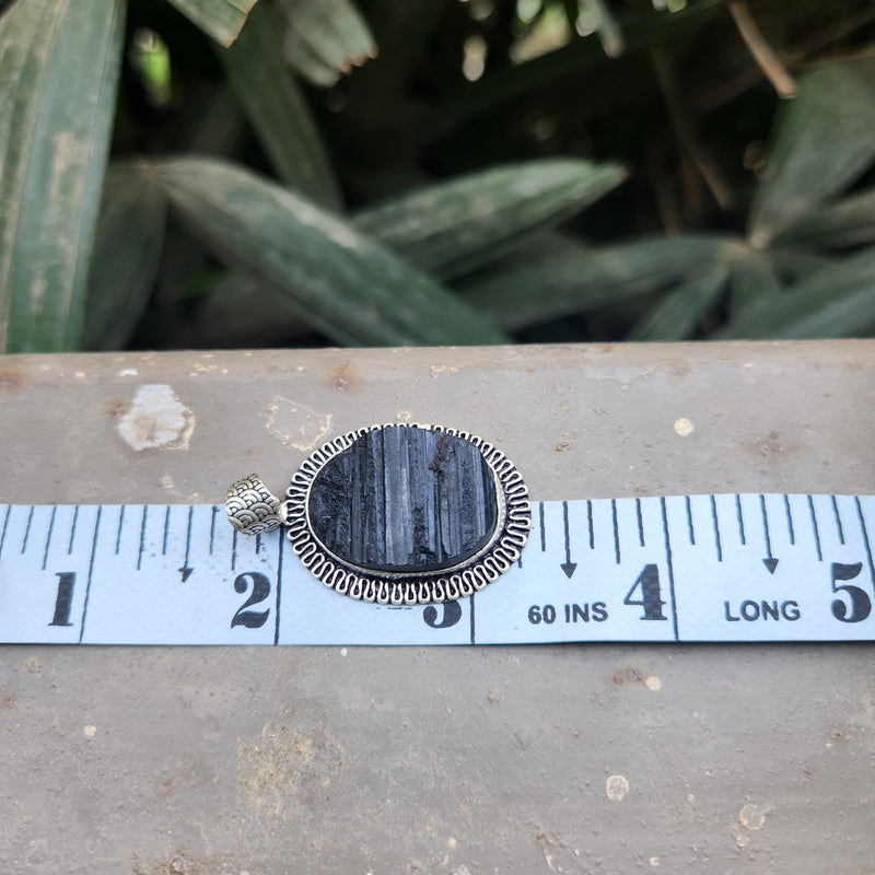 Certified Black Tourmaline Pendant without chain-47