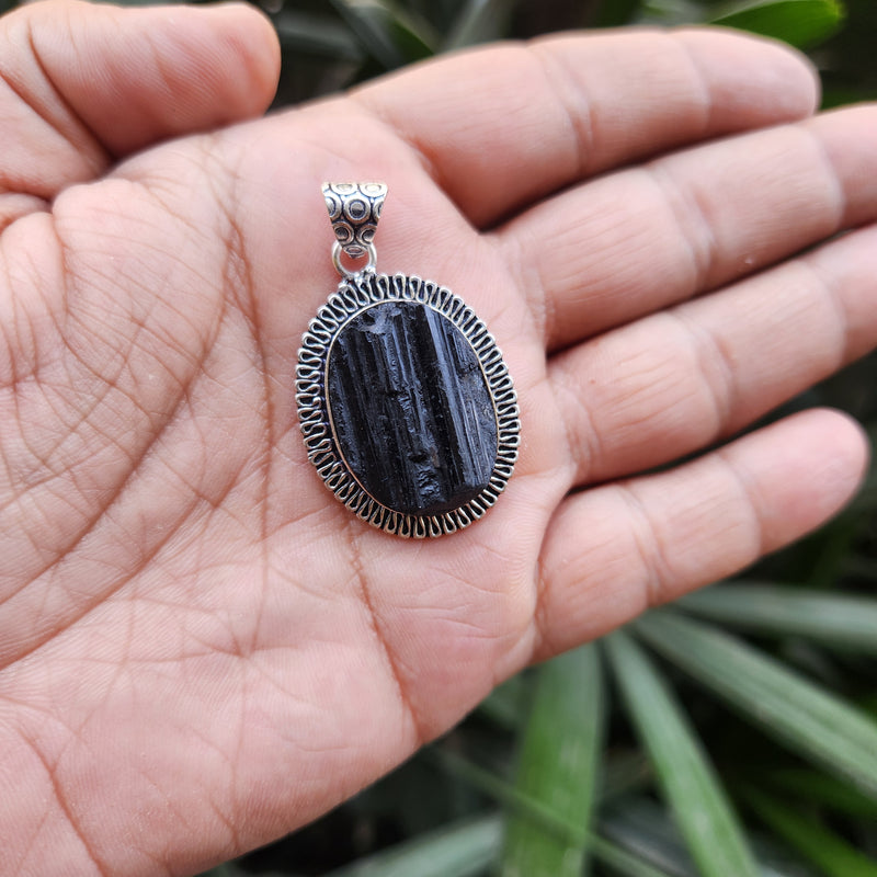 Certified Black Tourmaline Pendant without chain-49