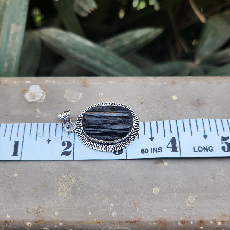 Certified Black Tourmaline Pendant without chain-49