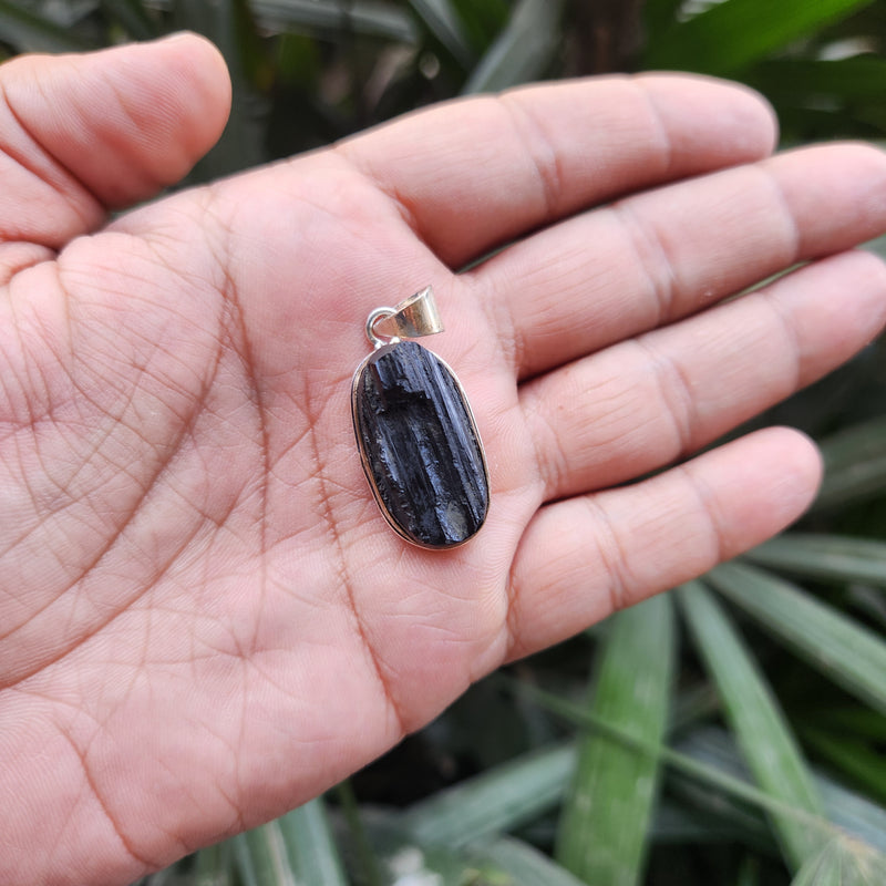 Certified Black Tourmaline Pendant without chain-50