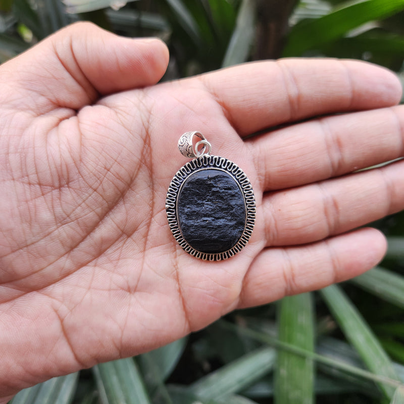 Certified Black Tourmaline Pendant without chain-54