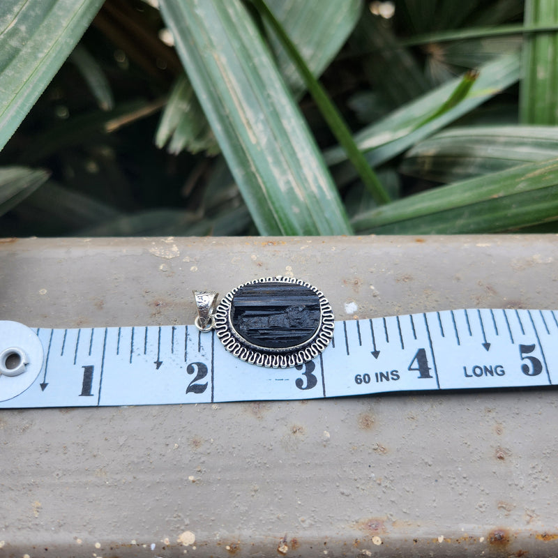 Certified Black Tourmaline Pendant without chain-55