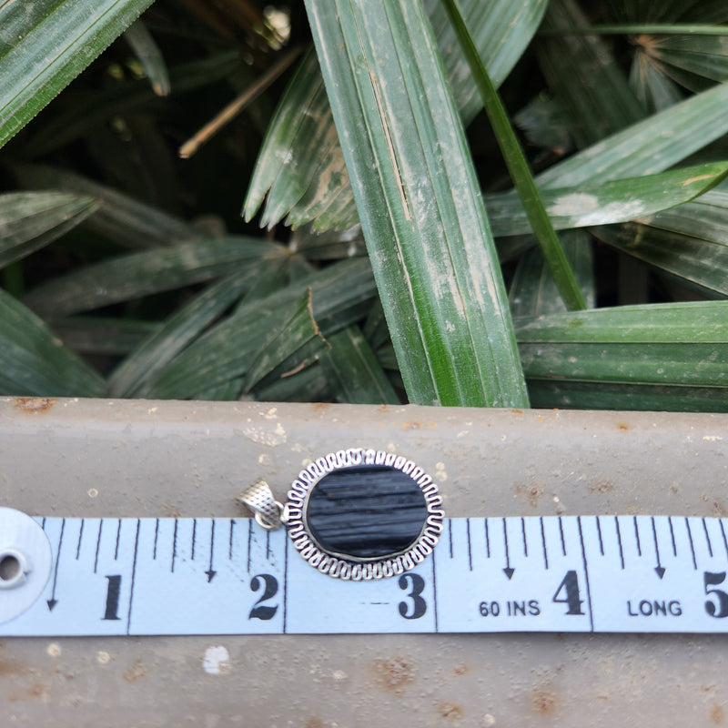 Certified Black Tourmaline Pendant without chain-56