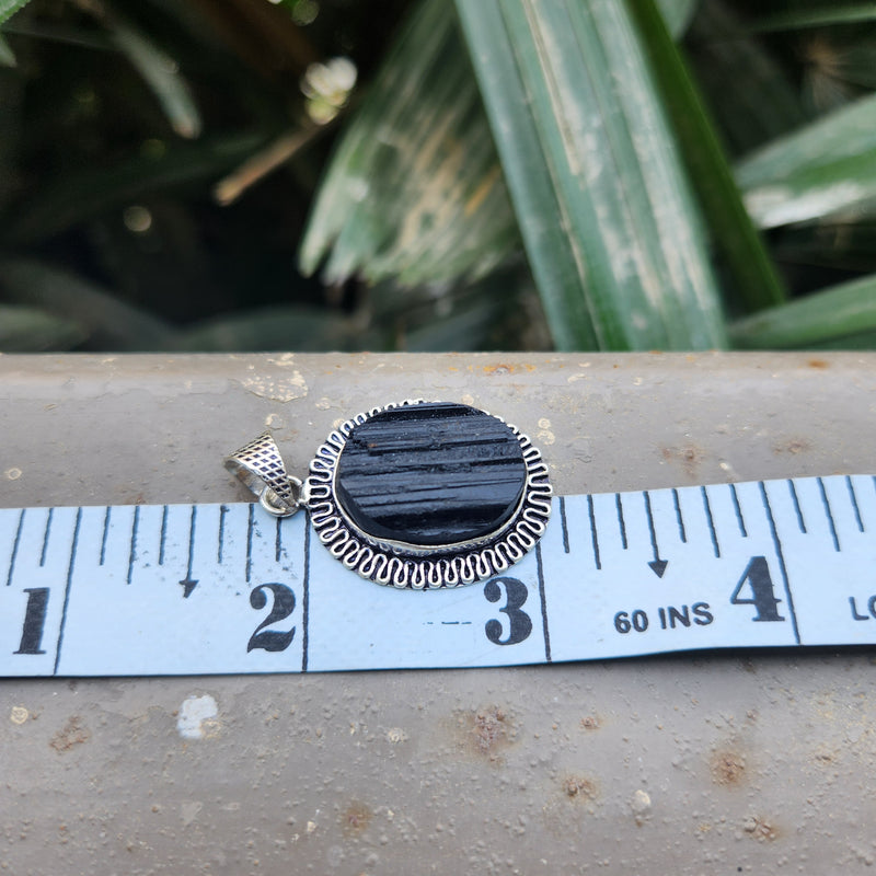 Certified Black Tourmaline Pendant without chain-56