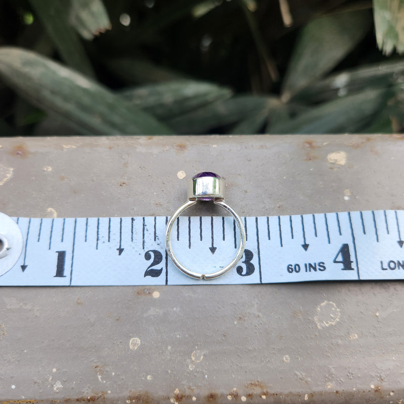 Certified Amethyst Gemstone 925 Silver Adjustable Rings - Ring18