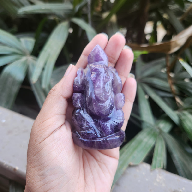 Amethyst Ganesha for Spirituality, Intuition, Positivity & Guidance