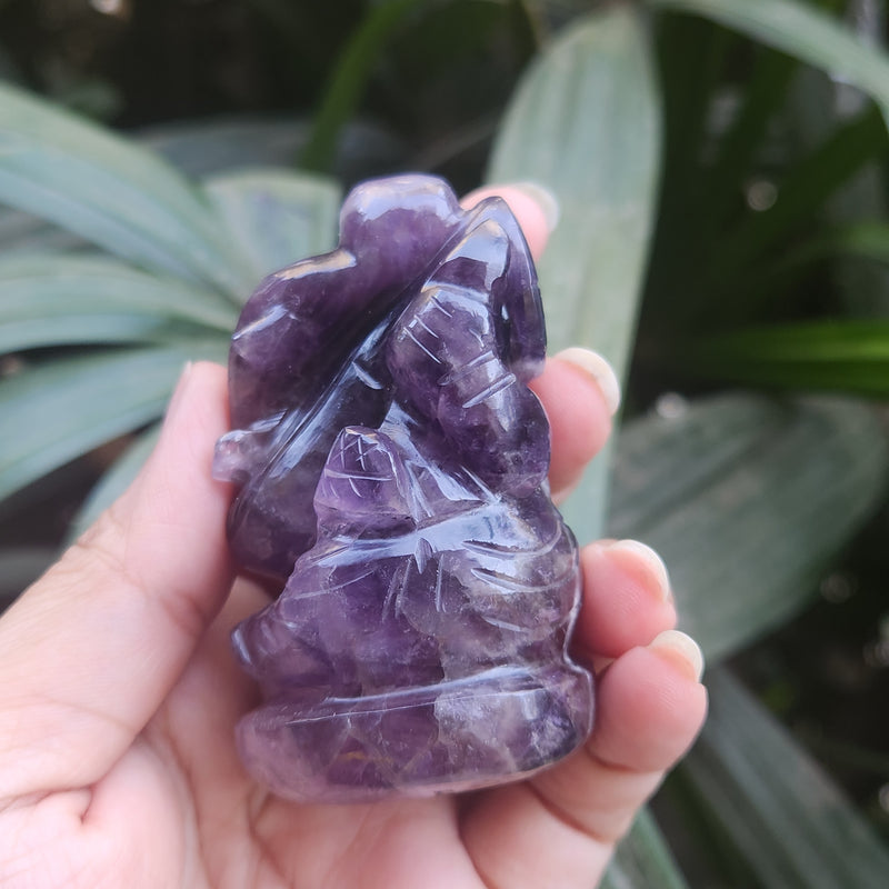 Amethyst Ganesha for Spirituality, Intuition, Positivity & Guidance