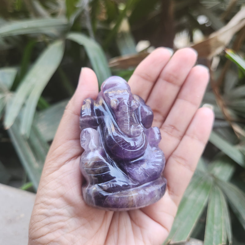 Amethyst Ganesha for Spirituality, Intuition, Positivity & Guidance