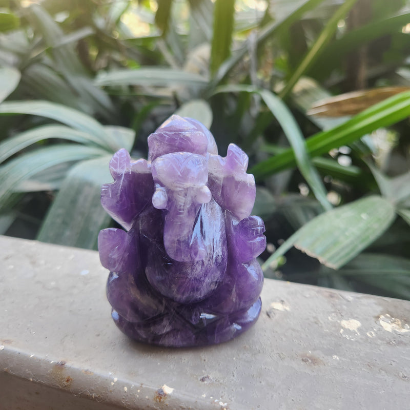Amethyst Ganesha for Spirituality, Intuition, Positivity & Guidance