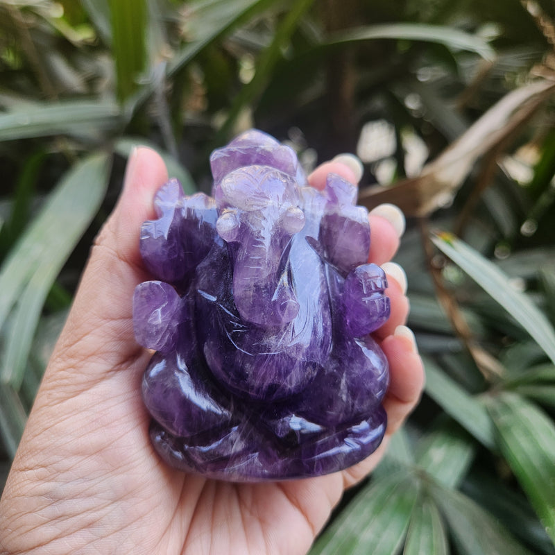 Amethyst Ganesha for Spirituality, Intuition, Positivity & Guidance