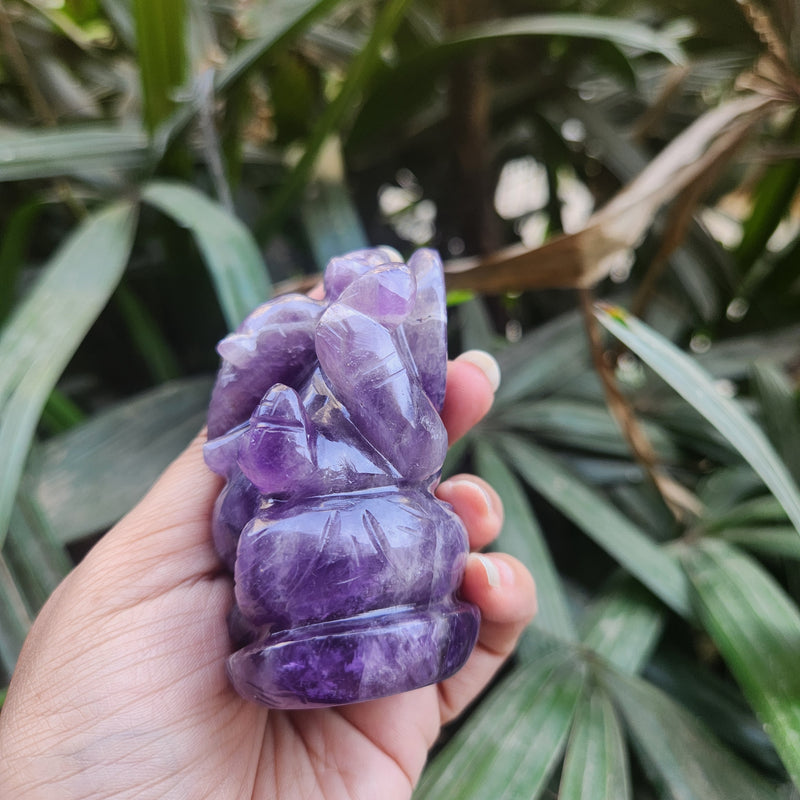 Amethyst Ganesha for Spirituality, Intuition, Positivity & Guidance