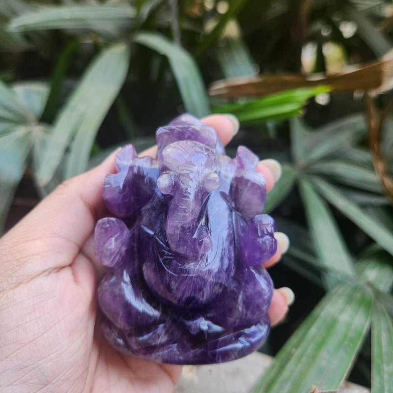 Amethyst Ganesha for Spirituality, Intuition, Positivity & Guidance