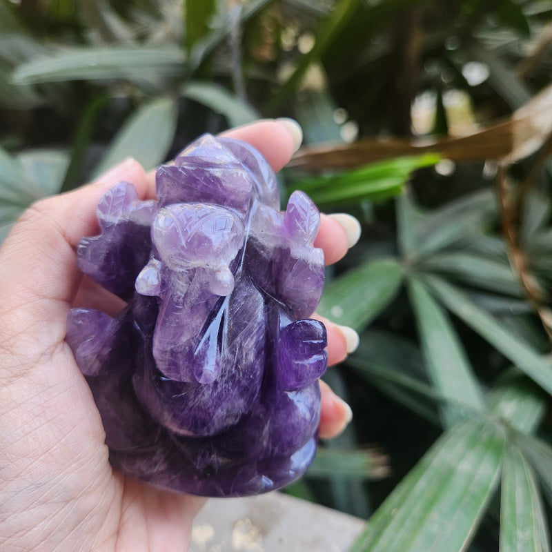 Amethyst Ganesha for Spirituality, Intuition, Positivity & Guidance