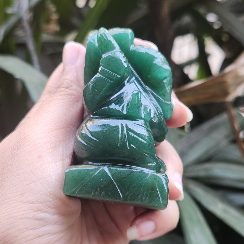 Green Jade Ganesha for Luck & Abundance