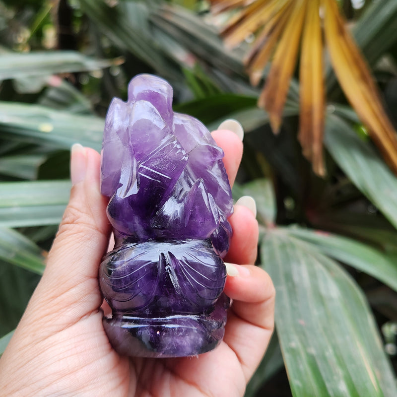 Amethyst Ganesha for Spirituality, Intuition, Positivity & Guidance