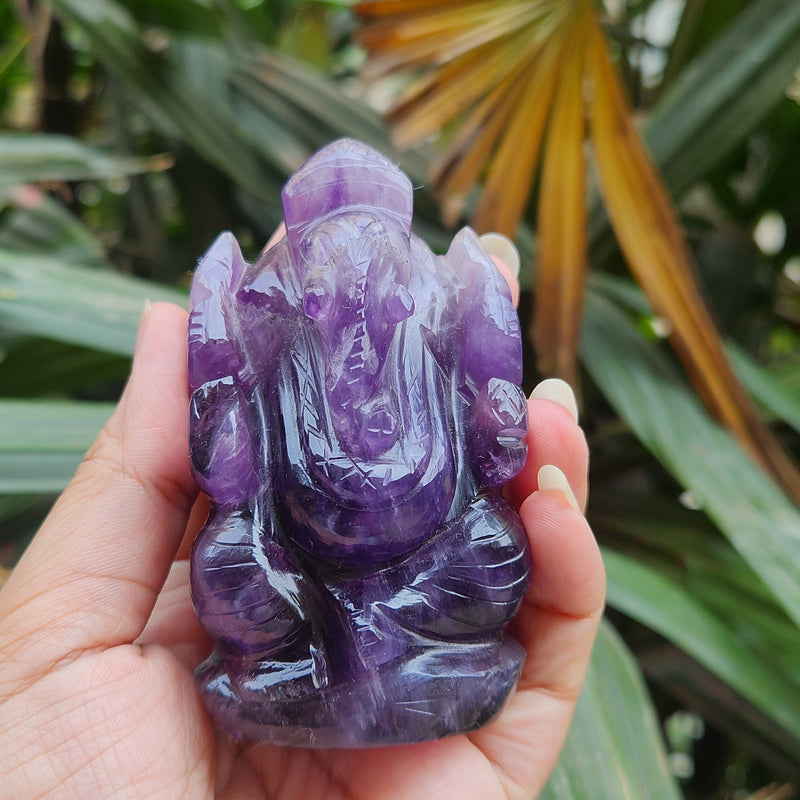 Amethyst Ganesha for Spirituality, Intuition, Positivity & Guidance