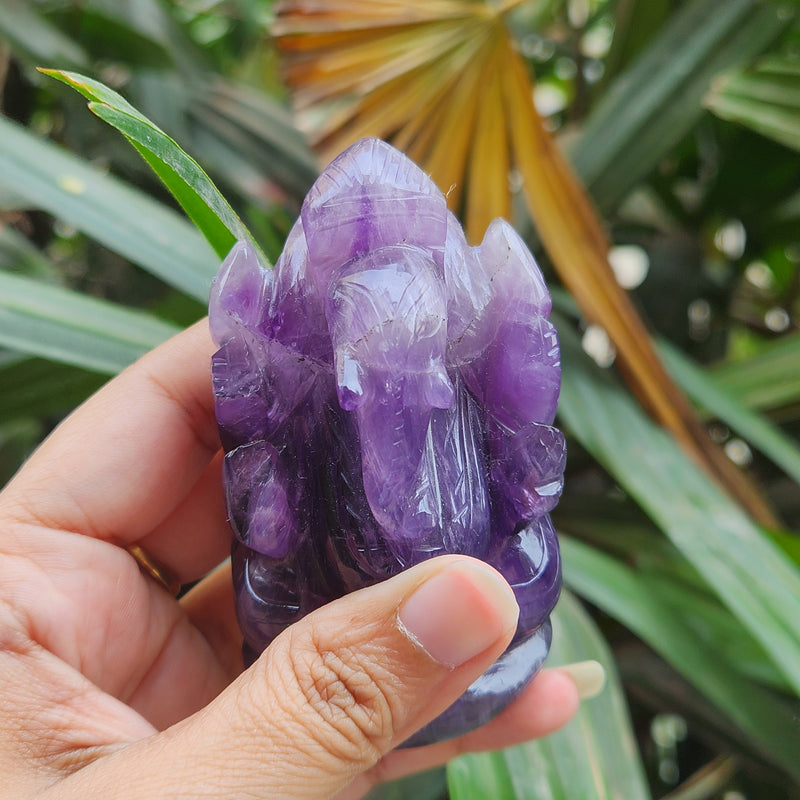 Amethyst Ganesha for Spirituality, Intuition, Positivity & Guidance