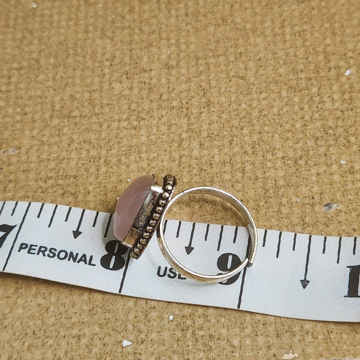 Certified Rose Quartz Adjustable Rings- R68