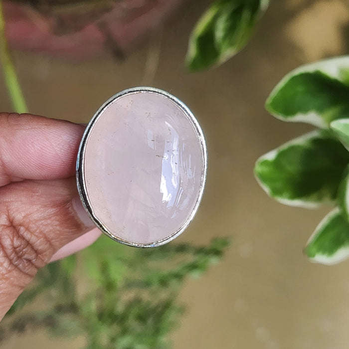 Certified Rose Quartz Adjustable Rings- R69