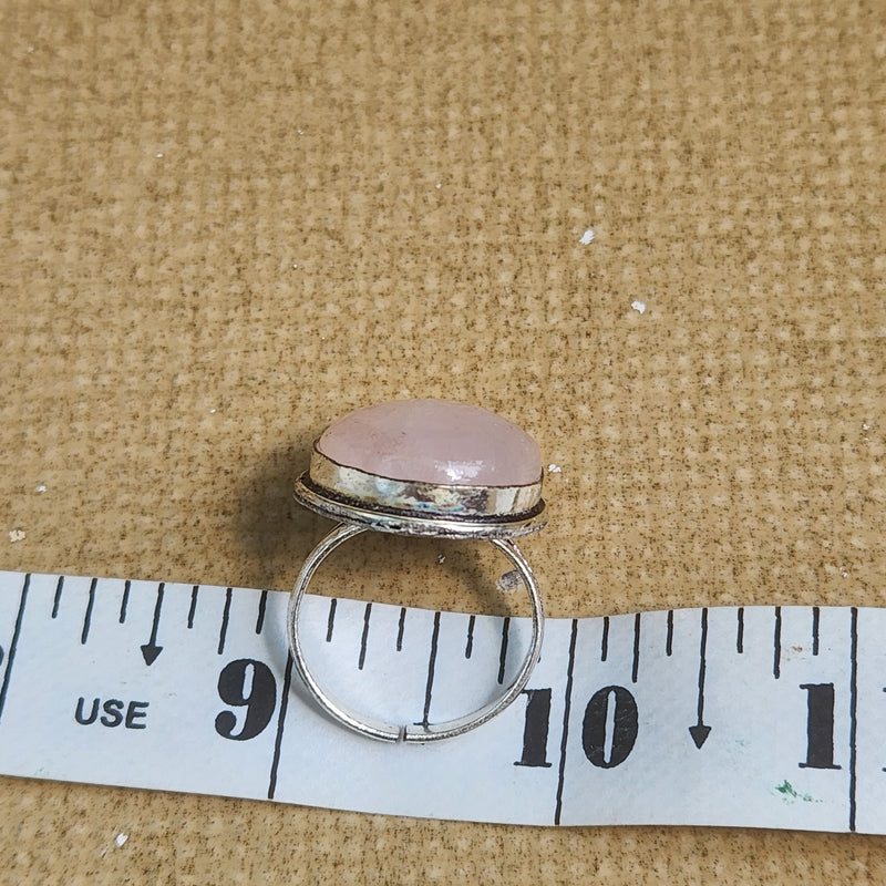 Certified Rose Quartz Adjustable Rings- R69