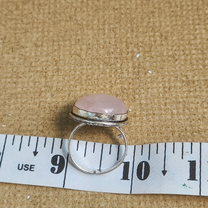 Certified Rose Quartz Adjustable Rings- R69
