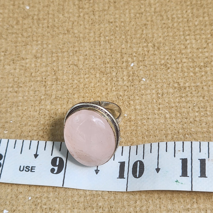 Certified Rose Quartz Adjustable Rings- R69