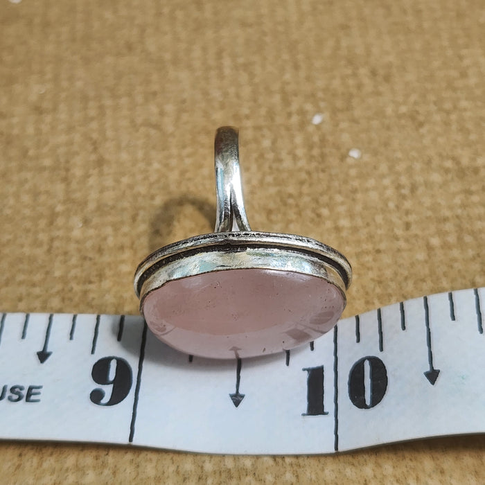 Certified Rose Quartz Adjustable Rings- R69