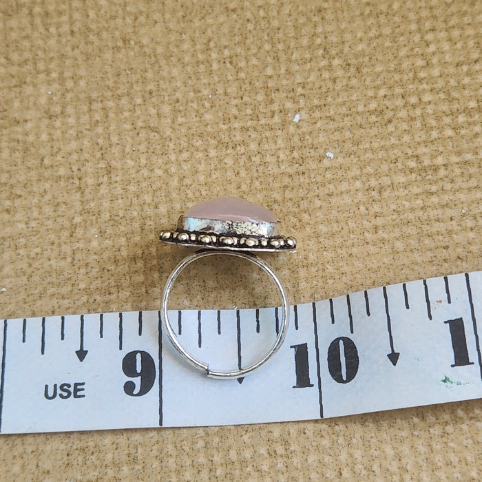 Certified Rose Quartz Adjustable Rings- R70