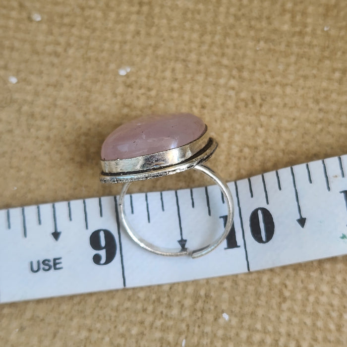 Certified Rose Quartz Adjustable Rings- R72