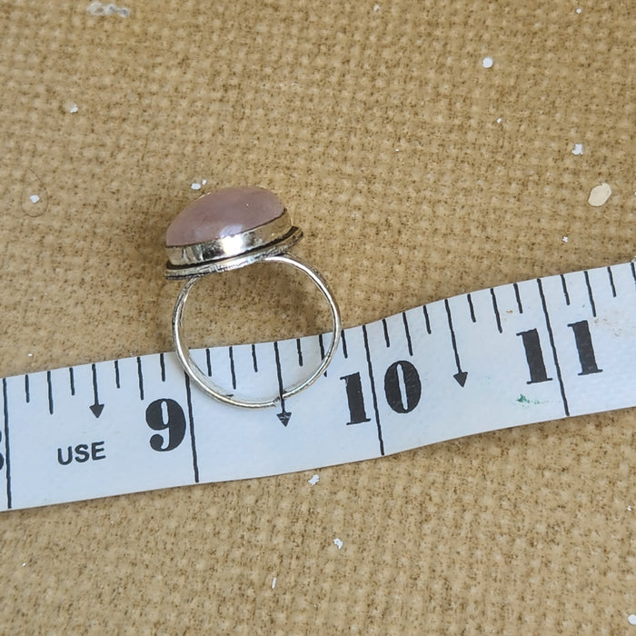 Certified Rose Quartz Adjustable Rings- R73