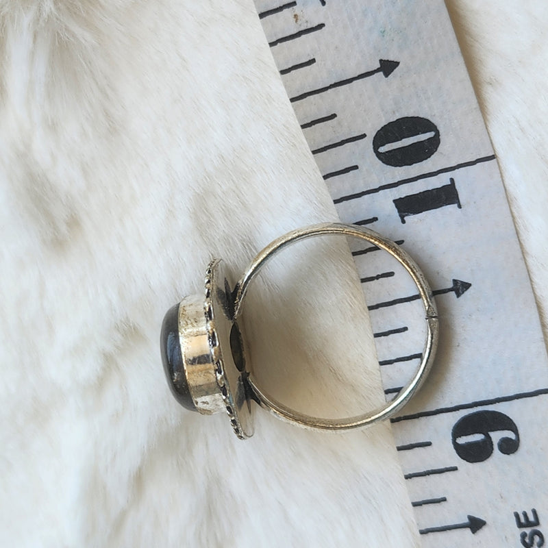 Certified Labradorite Adjustable Rings- Design 19
