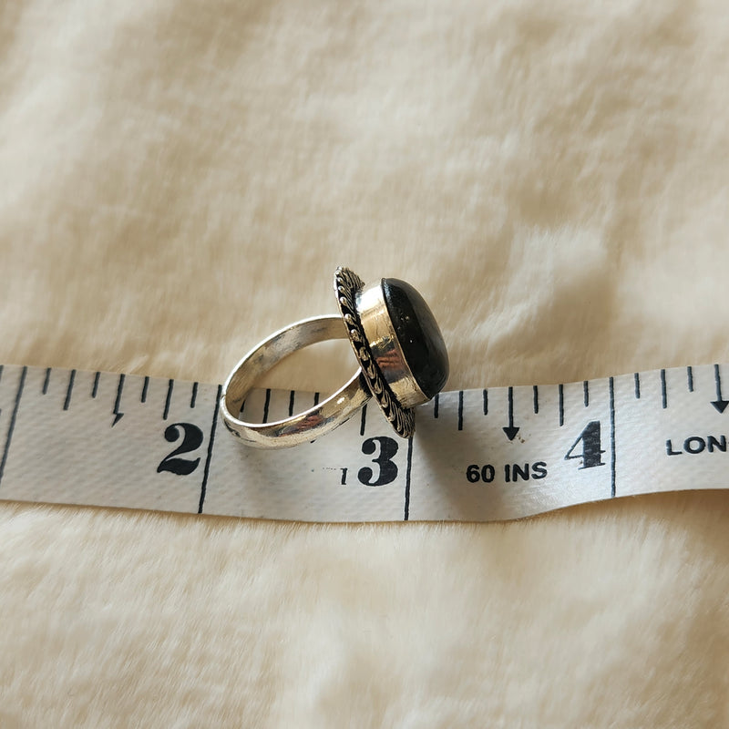 Certified Labradorite Adjustable Rings- Design 23