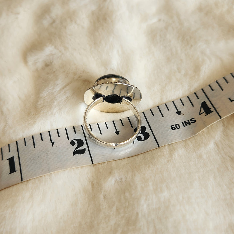 Certified Labradorite Adjustable Rings- Design 23