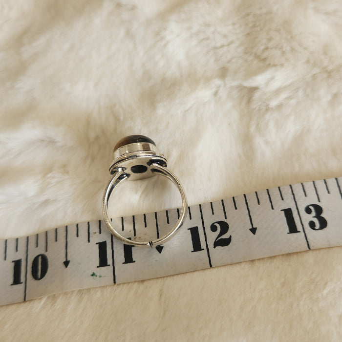 Certified Tiger Eye Adjustable Ring -R12