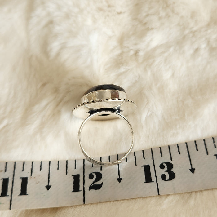 Certified Tiger Eye Adjustable Ring -R15