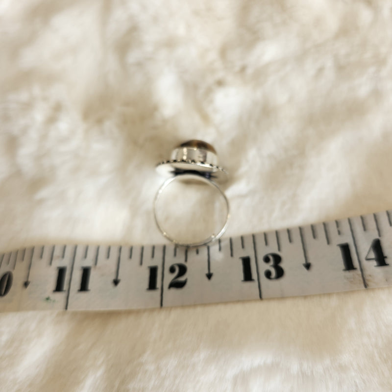 Certified Tiger Eye Adjustable Ring -R17
